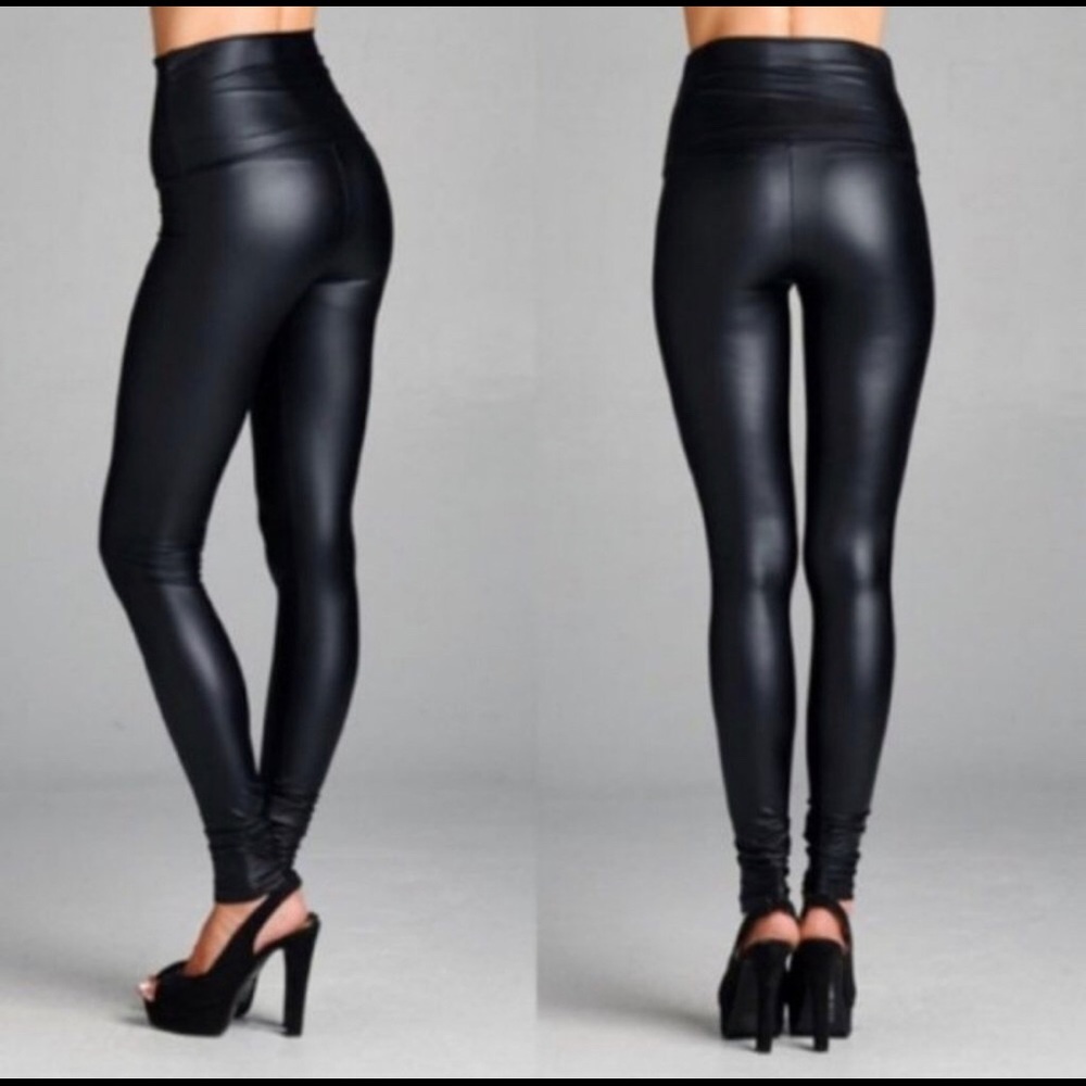 Only sz L left!!!! NWT!!!! PLEATHER LEGGINGS, BEST SELLERS!! - Picture 4 of 5